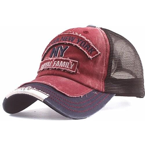 Xthree New Summer Baseball Caps For Men NY Letter Cap Mesh Casual Casquette Snapback Hat Bone Unisex