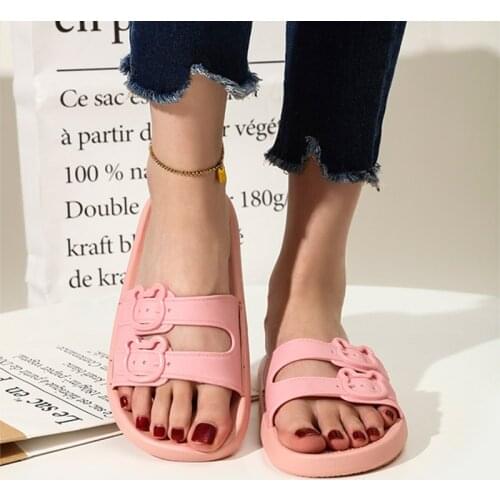 MCCKLE 2021 Summer Womens Slippers Buckle Ladies Flats Outdoor Sandalies Comfort Woman Casual Footwear Anti Slip Female Soft