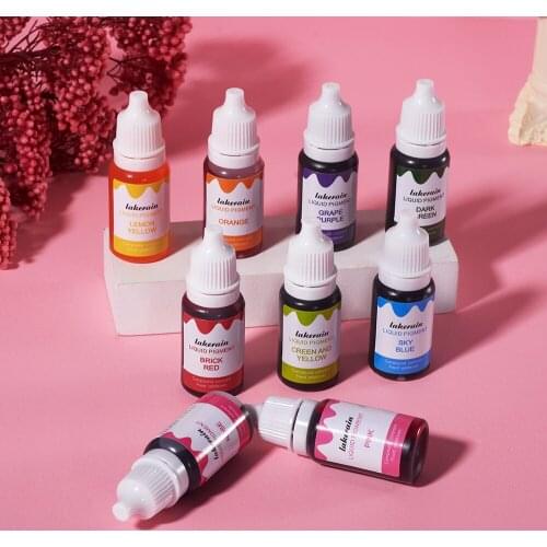 10ml Liquid Pigment for Lip Gloss DIY Manual Soap Colorant Handmade Cosmetics Raw Material Lipgloss Making Coloring Pigment