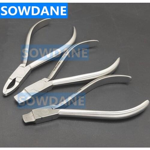 3pcs Dental Lab Crown Crimping Contouring Johson Plier Metal Crown Plier Forceps Dentist Tool Instrument