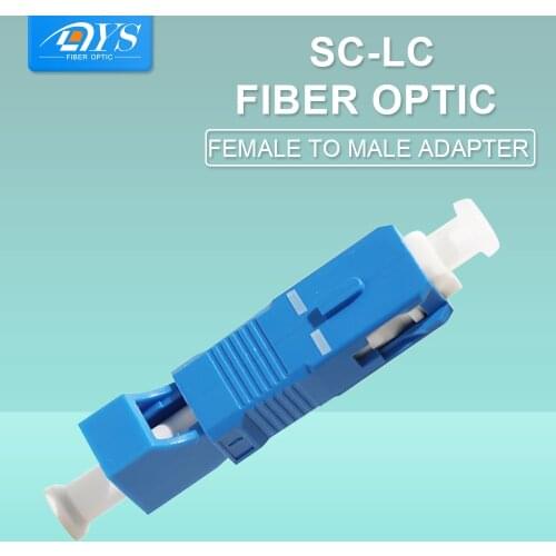 5pcsSC UPC Male to LC UPC Female Hybrid Adapter Fiber Optic Connector Optical Fiber Coupler Converter