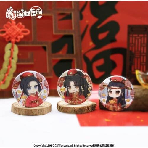 Anime MO DAO ZU SHI Cosplay Badge Pin Toy Wei Wuxian lan wangji New Year tinplate Brooch Decoration Gifts