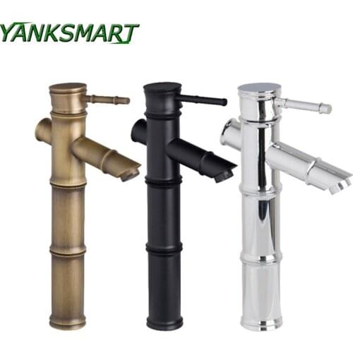 YANKSMART Antique 3 types Faucet Brass & ORB & Chrome Finish Basin Sink Tap Bathroom Mixer Single lever Faucet