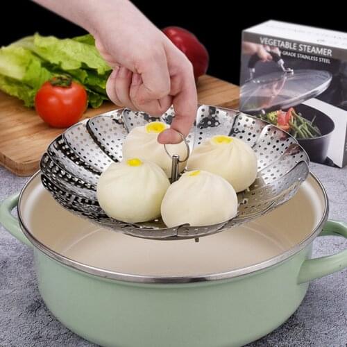Household stainless steel folding expansion steaming rack lotus steaming rack multifunctional kitchenware