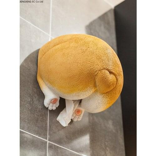 Household Wall-mounted Paper Roll Holder Cute Cat Free Punching Creative European-style Tissue Holder Bathroom Decoration