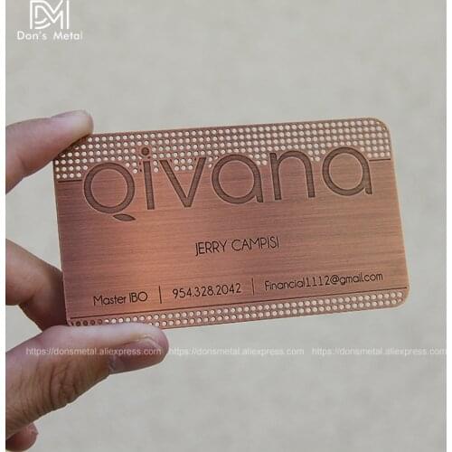 Red bronze card stainless steel card metal business card metal membership card custom