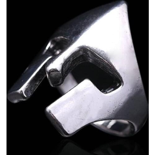 2018 Fashion Jewelry Norse Viking Halka Spartan Helmet Ring Casco Vikingo Bague Femme Argent Stainless Steel Rings For Men Women