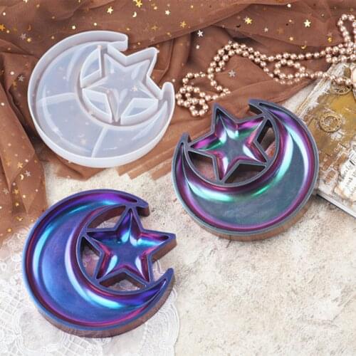 NEW Transparent Silicone Mould Resin Decorative Craft DIY Star and moon storage box handmade Mold epoxy resin molds for jewelry