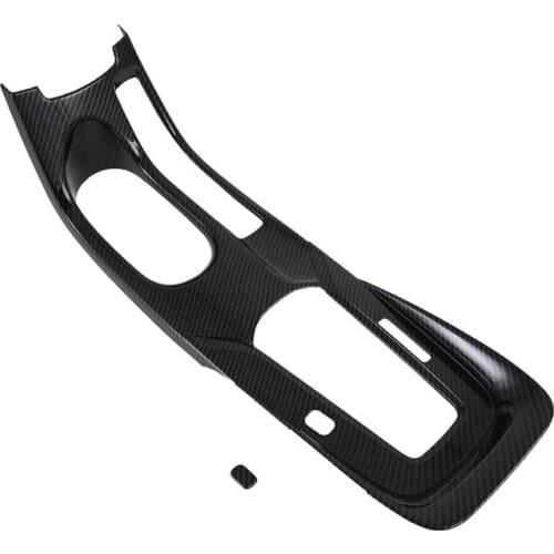 For TOYOTA Corolla 2019 1PC Carbon Fiber ABS Car Gear Shift Knob Frame Water Cup Cover Trim Moldings