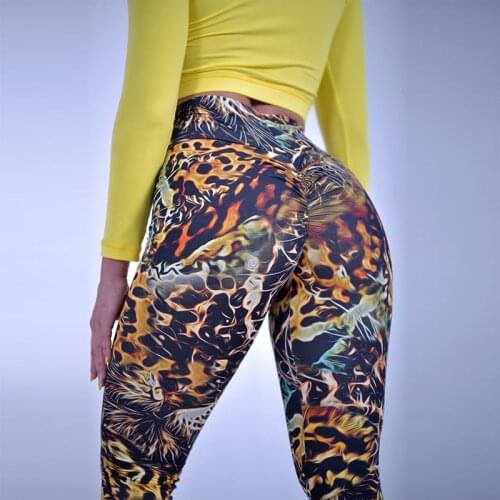 Ogilvy Mather 3D Leopard Digital Print Leggings For Women High Waist Push Up Fitness Leggings Polyester Stretchy Workout Pants