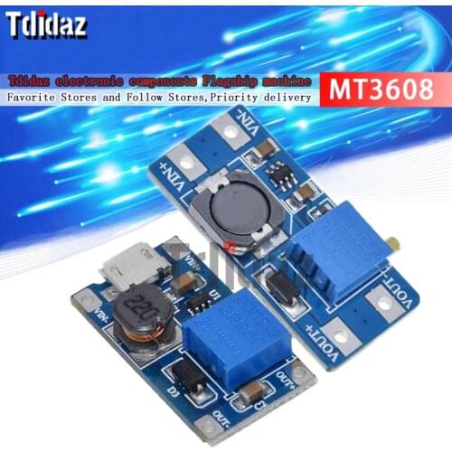 MT3608 DC-DC Step Up Converter Booster Power Supply Module Boost Step-up Board MAX output 28V 2A for arduino diy kit