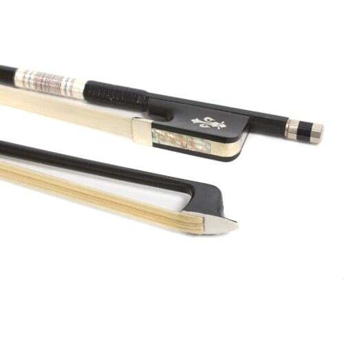 Professional Carbon Fiber Viola Bow 16inch Viola Bow Ebony frog natural Mongolia Horse Tail Strong Good balance