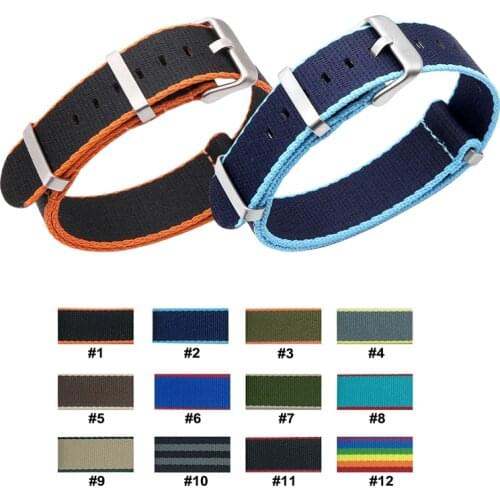 22mm Watch Band Nylon Watch Band Nato Strap Canvas Belt Replacement Men Women High Quality Watchband Accessories