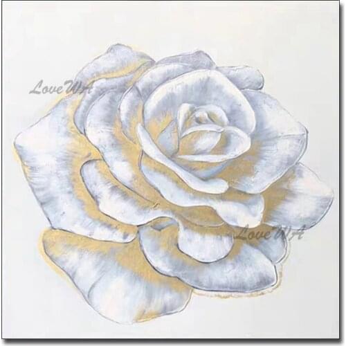 Modern Flower Oil Painting Pure Hand-painted Wall Canvas Picture Art Free Shipping Canvas Artwork Paintings For Living Room