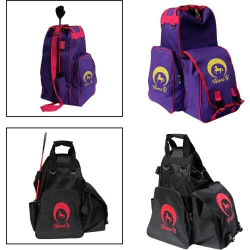 Outdoor Equestrian Backpack Horse Riding Armor Gloves Whip Bag Running