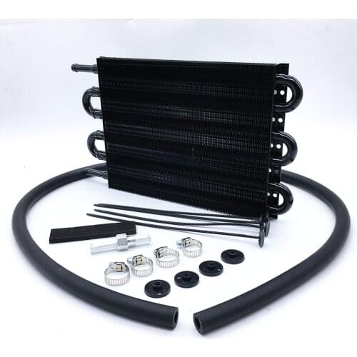 6 Row UNIVERSAL 304.8X190.5X19.05 ALUMINUM REMOTE TRANSMISSION OIL COOLER /AUTO-MANUAL RADIATOR CONVERTER