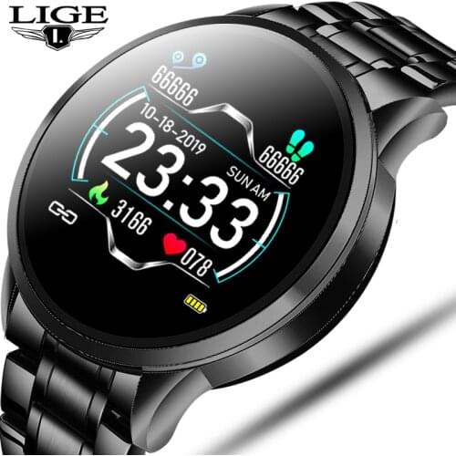 LIGE Smart Watch Men IP68 Waterproof Reloj Hombre Mode SmartWatch With ECG PPG Blood Pressure Heart Rate sports fitness watches