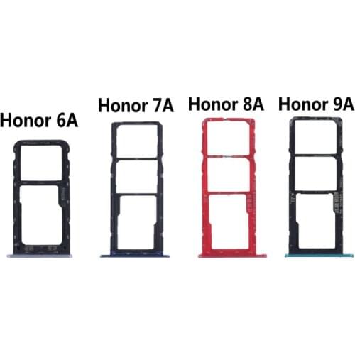 1PCS New Sim Card Slot Tray Holder Replacement Parts For Huawei Honor 6A 7A 8A 9A Pro Phone