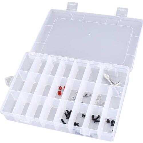 10-36 Compartment Slots Cells Portable Tool Box Electronic Parts Screw Beads Ring Jewelry Plastic Storage Box Container Holder