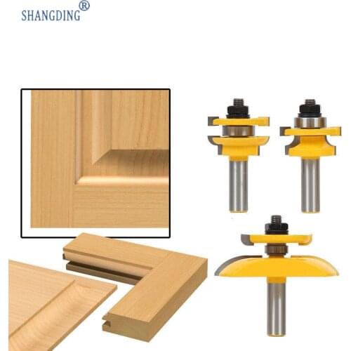 3 Set Carpentry Milling Cutter Carving Machine Carpentry Knife Kitchen Door Knife Cabinet Door Knife Nail Tenon Combine Knife