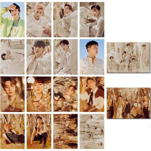 New Fashion 16Pcs/Set MONSTA X Album Photo Card PVC Cards Self Made LOMO Card Photocard