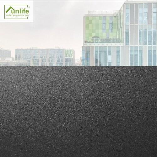 Funlife® Black Frosted Glass Stickers Privacy Bathroom Home Decor Window Stickers UV Resistance Glass Membrane DIY Door Stickers