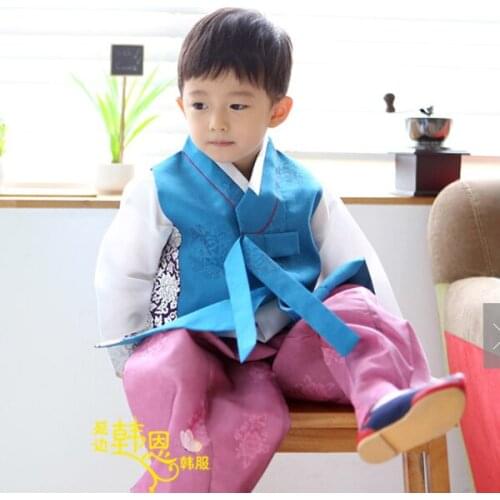 South Korea Imported Fabric Boys One-year-old Korean Costume Latest Korean Stage Korean Costume He-tz6093