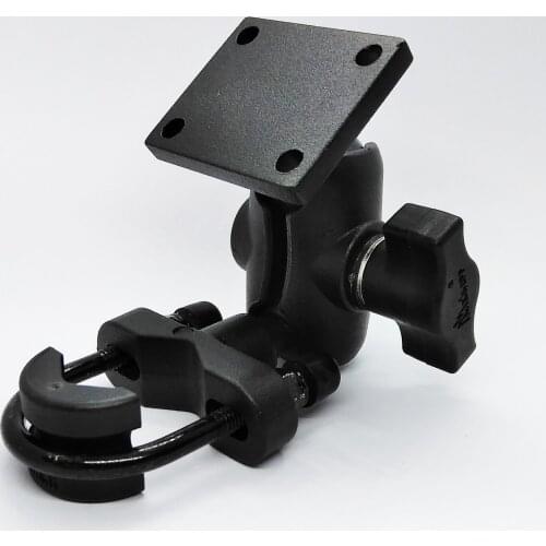 Aluminum Alloy Motorcycle Handlebar GPS Mount Double Socket Arm with Knob Lock with Standard AMPS Hole Pattern for GPS Navigator