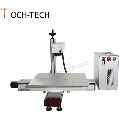 Large area fiber Laser Marking Machine with Auto XY Platform Moving Table