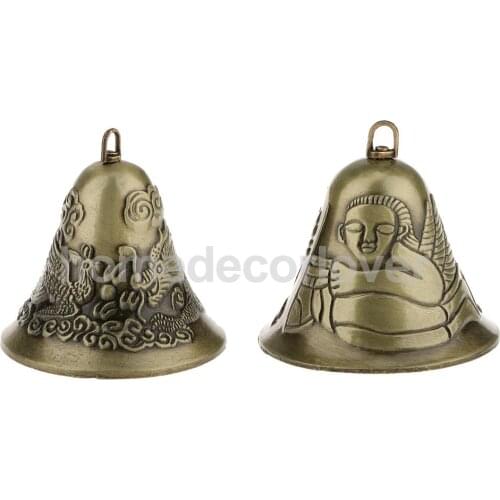 Mini Feng Shui Oriental Chinese Metal Bell Charm Figure Decoration
