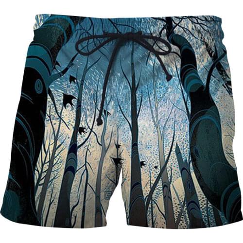 2021 Summer Mens 3D Printed Beach Shorts Running Sports Workout Shorts for Men Quick Dry Training Gym Athletic Mens Shorts