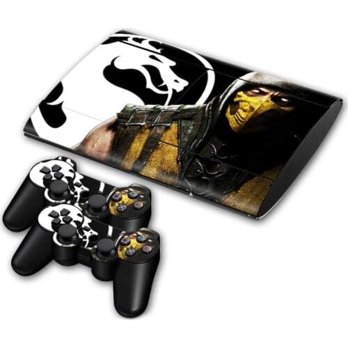 Mortal Kombat Skin Sticker Decal for PS3 Slim 4000 PlayStation 3 Console and Controllers For PS3 Skins Sticker Vinyl