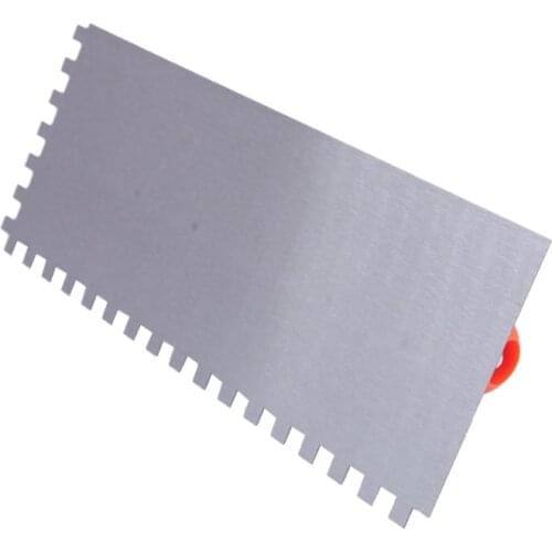 2021 New Wood Handle Tooth Trowel Manganese Steel Blade Wall Plaster Tiling Floor Tile Shovel Construction Concrete Spatula Tool