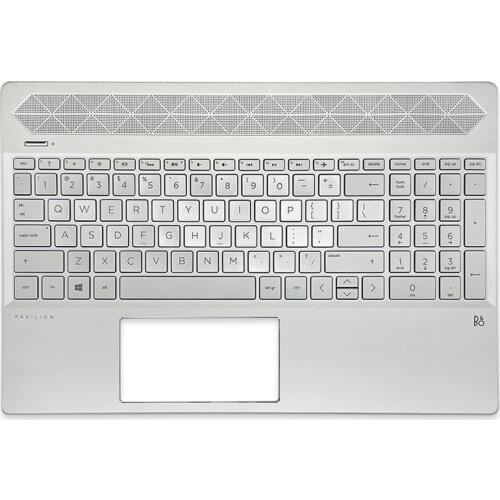 New Palmrest For HP Pavilion 15-CS 15-CW Palmrest With Backlit Backlight US Keyboard Upper Case C Cover L24753-001 Silver