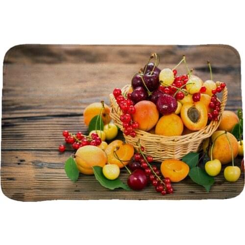 Fruit & Vegetables Creative 3D Printing Carpets and Rugs for Bedroom Living Room Carpet Kitchen Bathroom Anti-Slip Floor Mats