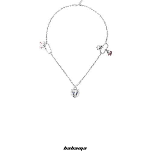 Babama co-named guardian wilderness snow leopard necklace hip-hop pendant Yu Jingtian with male pendant tide couple pendant