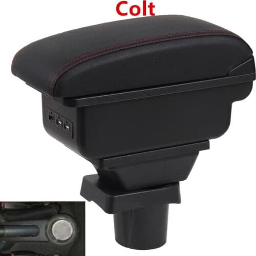 For Mitsubishi Colt Armrest box For Mitsubishi Colt central Store content box with USB interface
