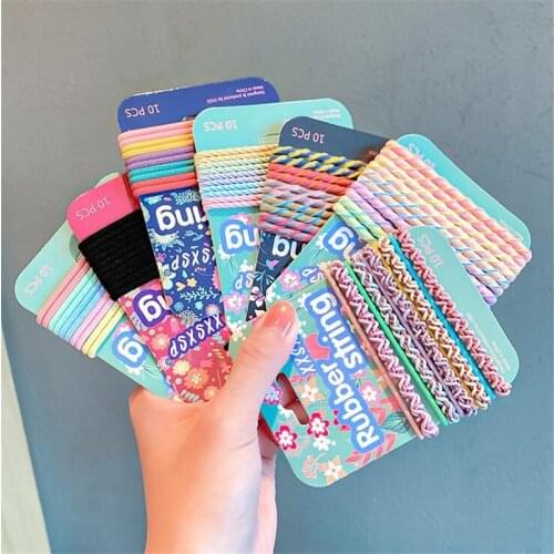 Simple Colored Hair Rope Scrunchies Highly Elastic Women Children Girls Hair Rubber Bands Accessories Tie Hair Ring Headdress