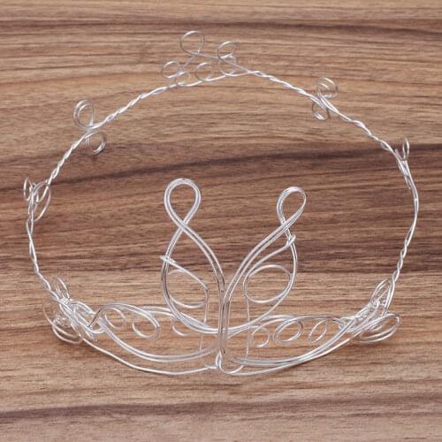 Hand Wired Tiaras Crown Wedding Headpiece Twisted Choker Necklace Collar Jewelry Components for Bride Wedding Hair Accessories