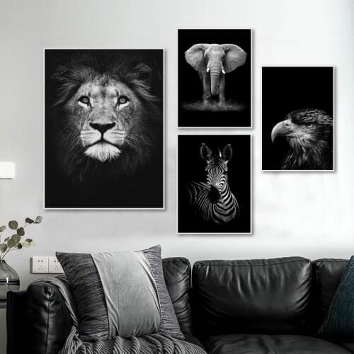 Self-adhesive Wall Stickers Painting Nature Wildlife Africa Wild Animals Poster Pictures Wall Art Posters Prints Home Decoration