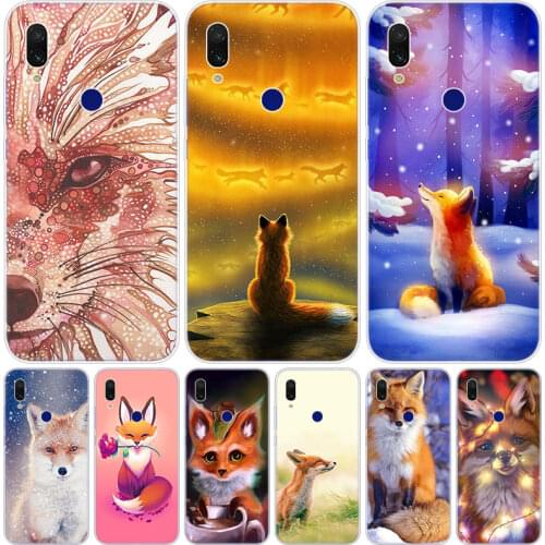 Animal Cute fox Silicone Case for Xiaomi Redmi K20 5X 6X Play A1 A2 8 Lite 7A 6A S2 Y2 Y3 Note 4 4X 5 6 7 Pro F1 Soft Cover
