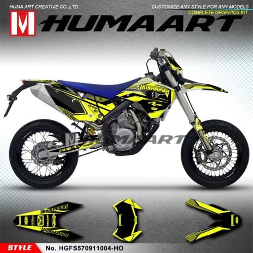 HUMAART Full Sticker Kit Vinyl Graphics Wrap MX Decal for Husaberg FE390 FE450 FE570 FE FS FX 450 570 S 2009 2010 2011 2012