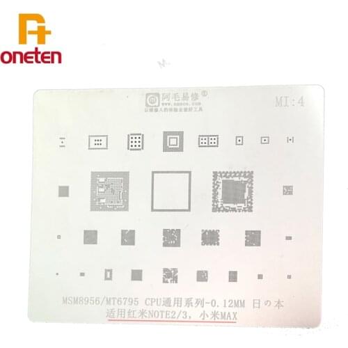Amaoe BGA Reballing Stencil MI4 For MSM8956 MT6795 CPU Redmi Note 2 3 Xiaomi MAX Series Phone Repair Tools