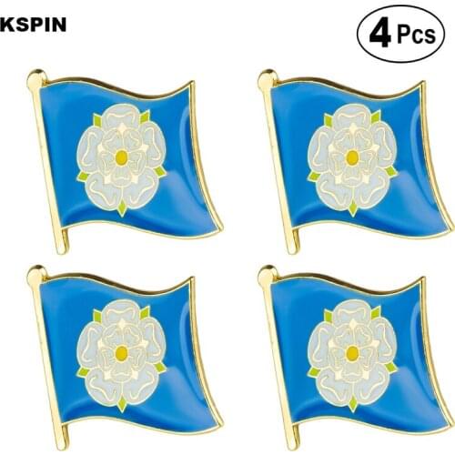 YORKSHIRE Lapel Pin Flag badge Brooch Pins Badges 4pcs