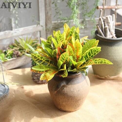 1Bunch Cloth Artificial Plant Colorful leaves Arrangement Wedding Home Decorative