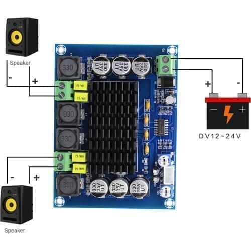 2*120W Stereo Audio Power Amplifier Board High Power for DIY Digital Car Radio Mp3 Player Decoder Board Module Dual Channels