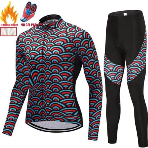 2018 Winter Cycling Clothing Thermal Fleece Long Maillot Ciclismo Hombre Cycling Jersey Mens Bike Fitness Sportswear DT05 XS-3XL