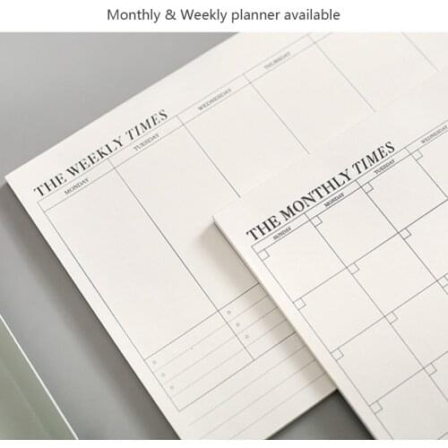 2012 2022 Weekly/monthly planner B5 Notebook 60 sheets Office Notepad Diary Stationery