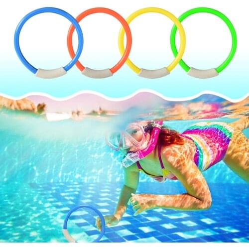 4 Pack Torpedo Throwing Toy Sports Swimming Pool Toys Diving Underwater Swimming Beach Sticks Rings Dolphin Toys