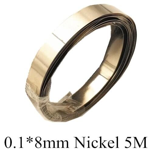 5m 18650 Li-ion Battery Nickel Sheet Plate 8mm Nickel Plated Steel Belt Strip 0.1mm Connector spot welding machine BMS